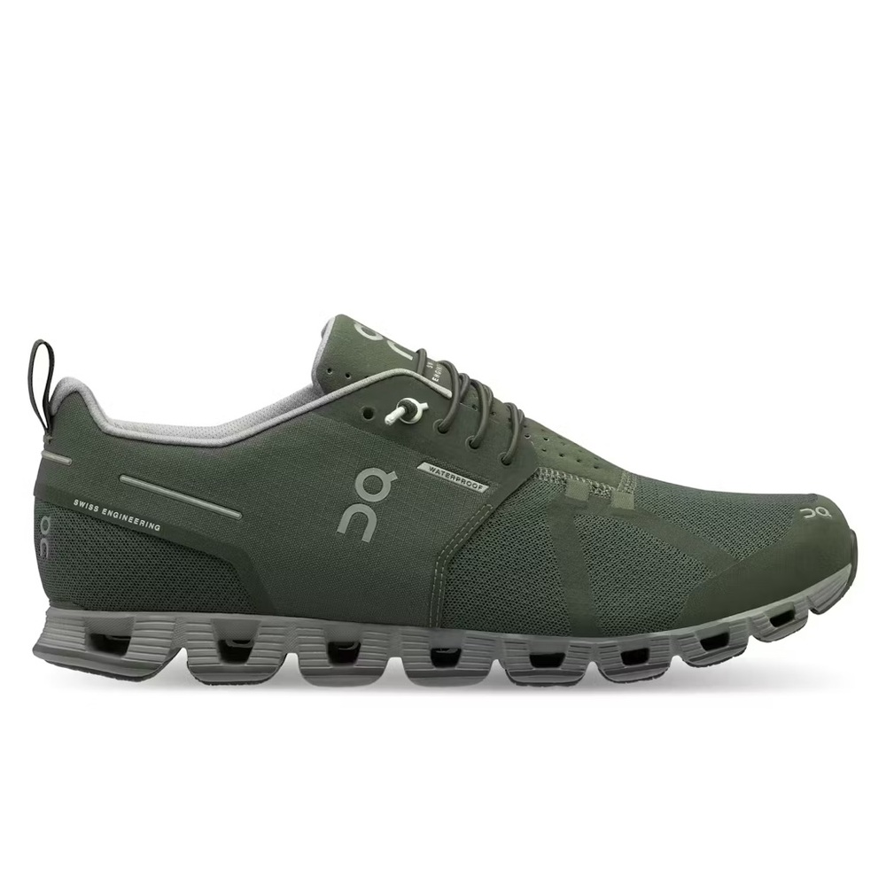 ON RUNNING CLOUD WATERPROOF MENS  7.5 - Forest/Lunar (SKU: 19.99967)